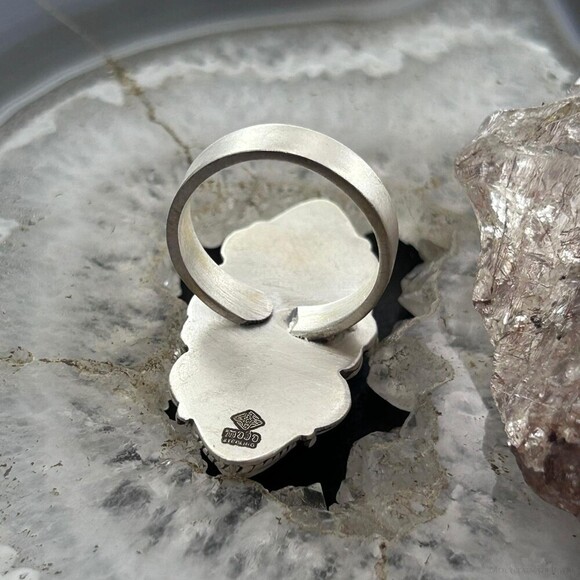 Sterling Southwestern Style 3 Sonora Gold Turquoise Adjustable Ring For Women #1 - Picture 7 of 10